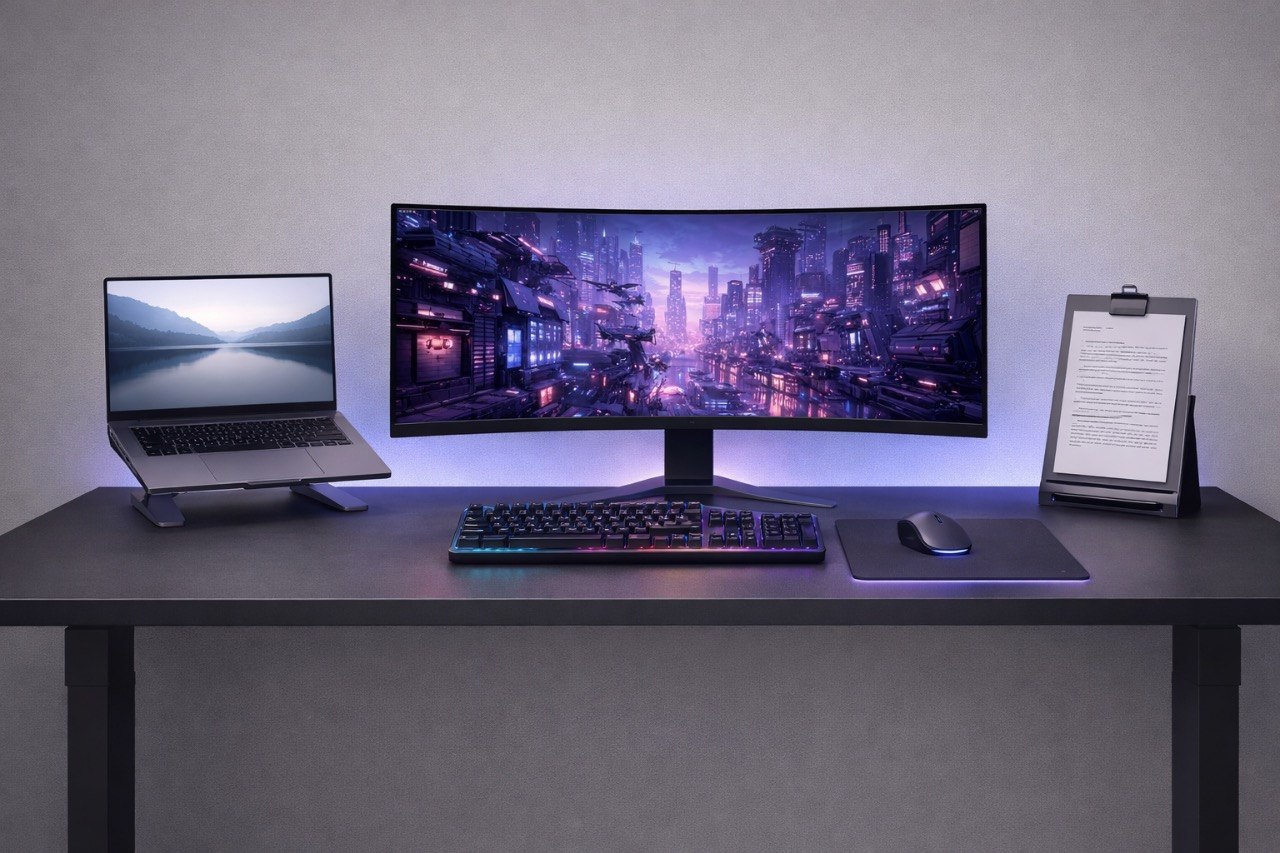 Gaming-Setup im Home Office